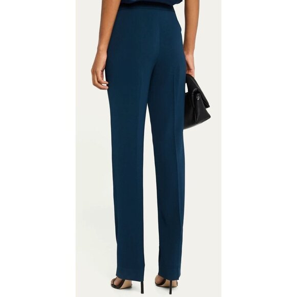 NWT! Lafayette 148 NY Finesse Crepe Bleecker Pant Side Zip Ankle Length Sz 6